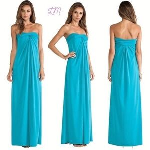 Halston Heritage‎ NWOT Revolve Strapless Dress Extra Small Caribbean Blue